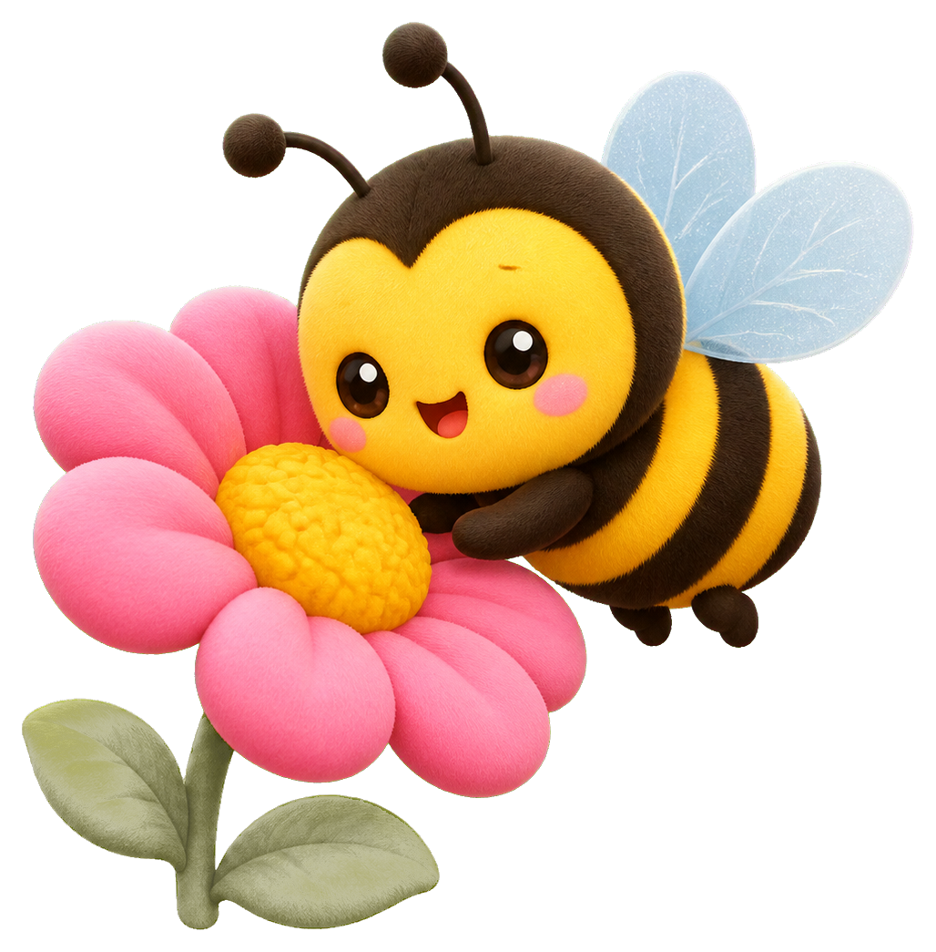 Preview for Bee Flower Sticker Graphic