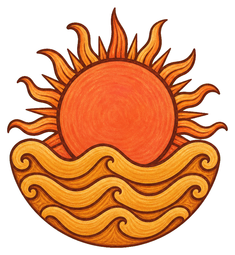 Preview for Ocean Sunrise Emblem Sticker