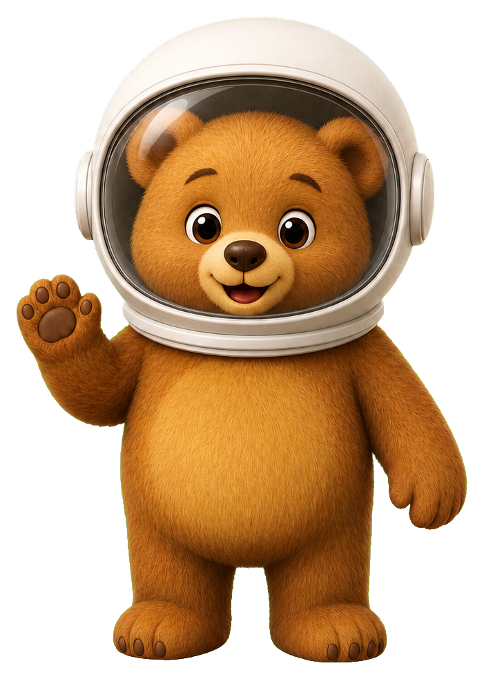 Preview for Bear Astronaut Helmet Sticker