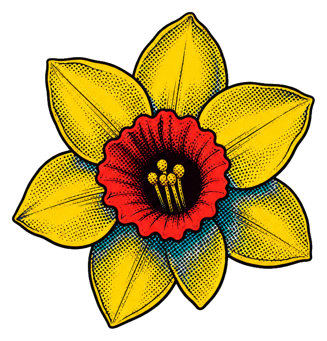 Preview for Retro Daffodil Sticker Graphic