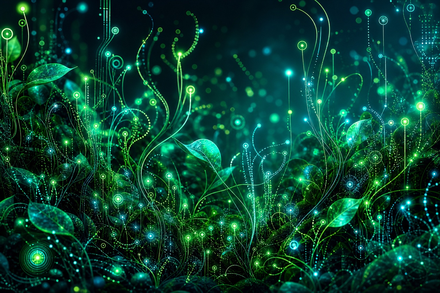 Preview for Green Digital Garden Background