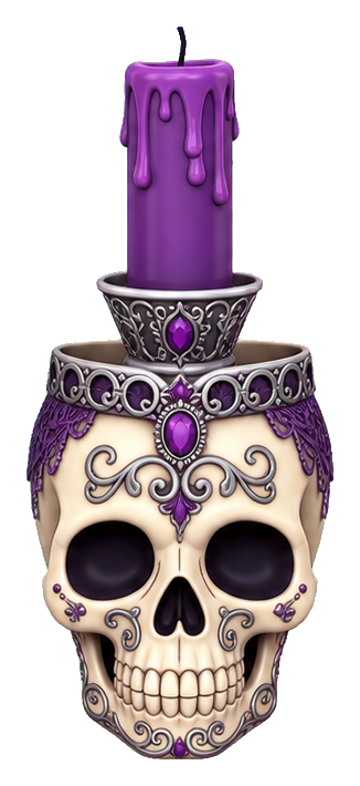Preview for Decorative Skull Candleholder Sticker
