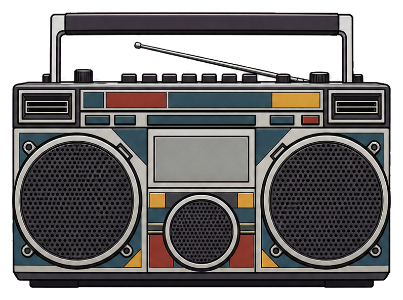 Preview for Triple Speaker Boombox Sticker