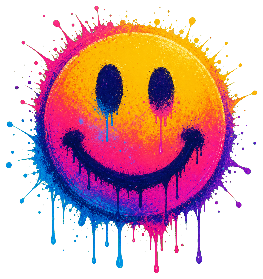 Preview for Round Smiley Spray Sticker