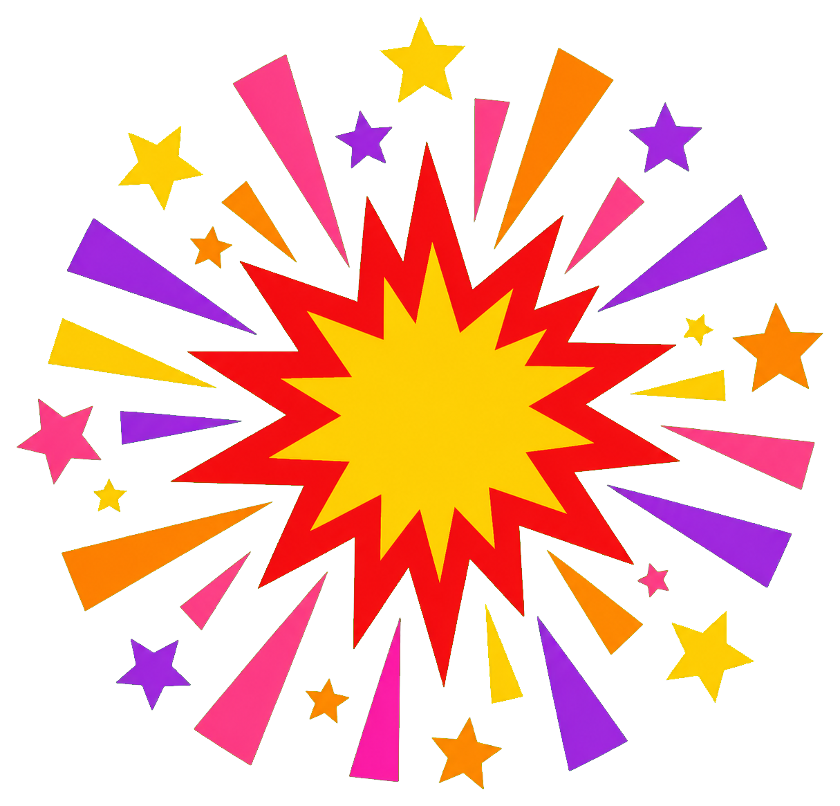 Preview for Firework Star Pop Sticker Graphic