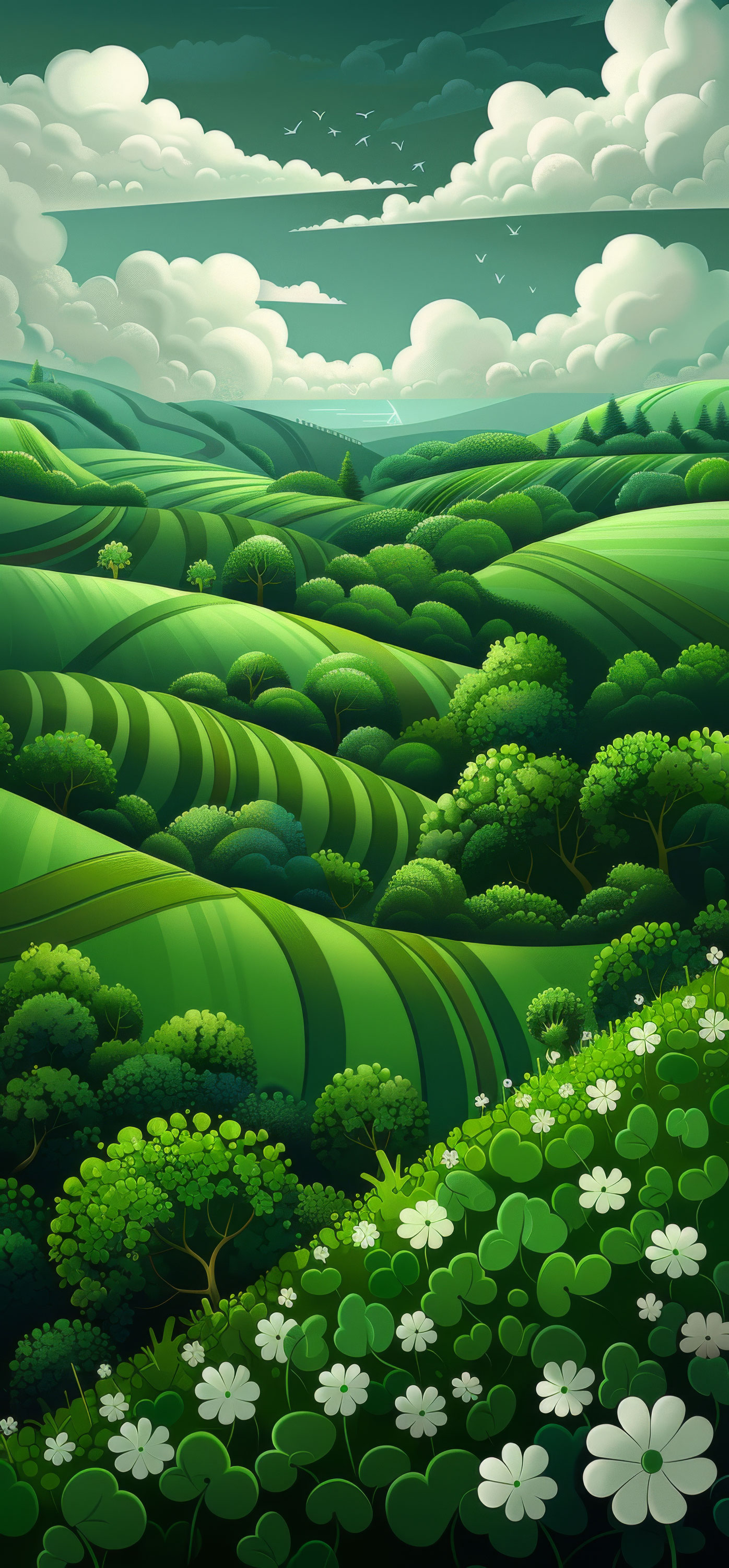 Preview for Serene-green-landscape-st-patricks-background-c9348