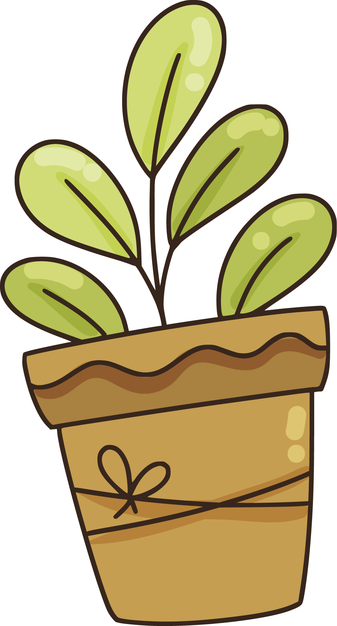 Preview for Cartoon-potted-plant-illustration-spring-sticker-535b2