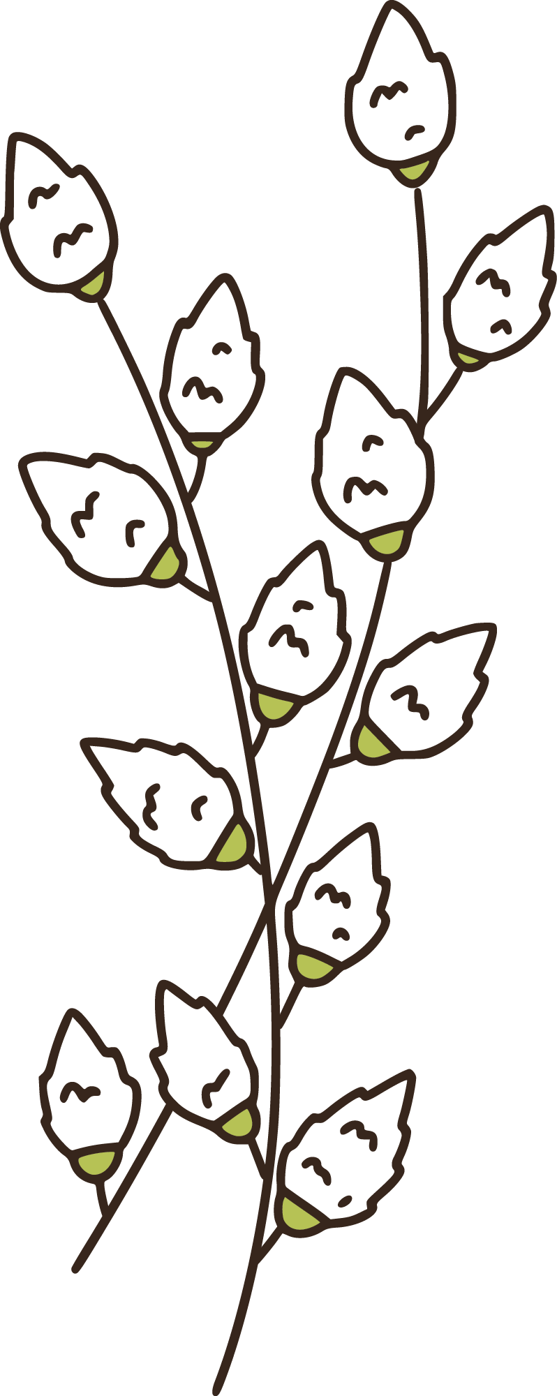 Preview for Sad-cotton-branch-illustration-spring-sticker-0b9de