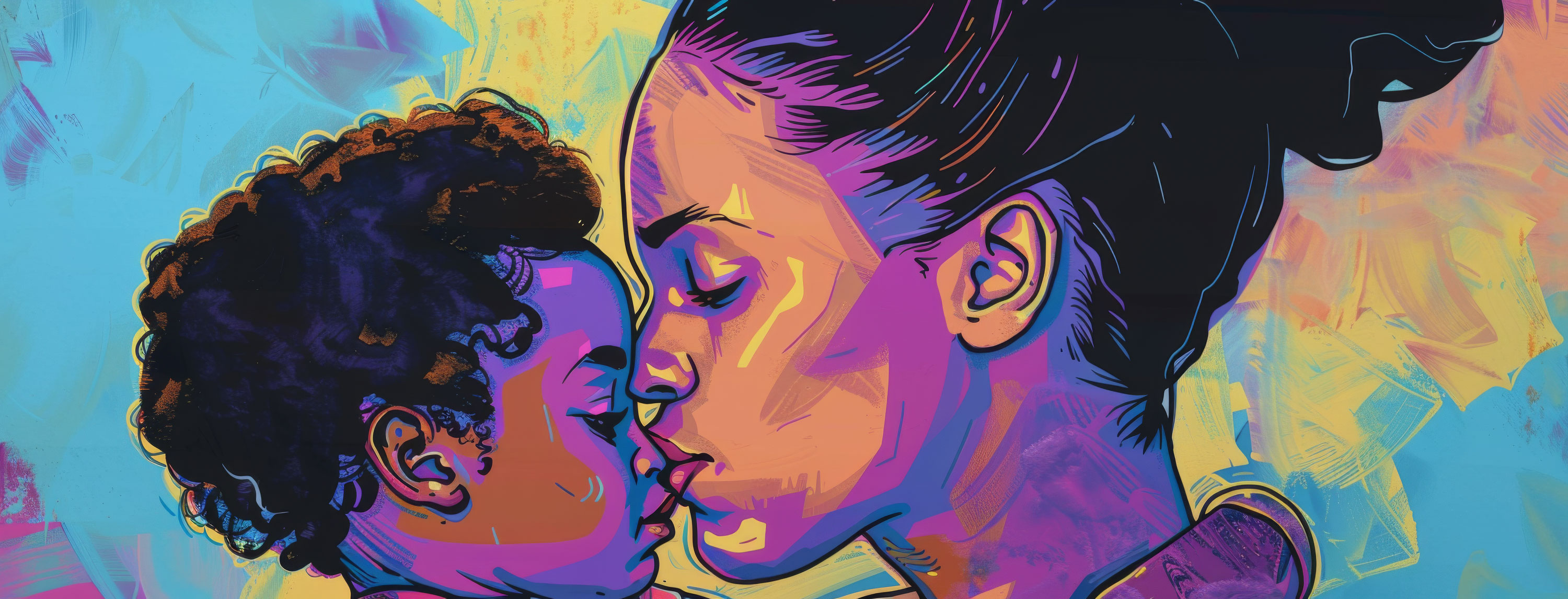 Preview for Mother-child-digital-illustration-mothers-day-background-be288