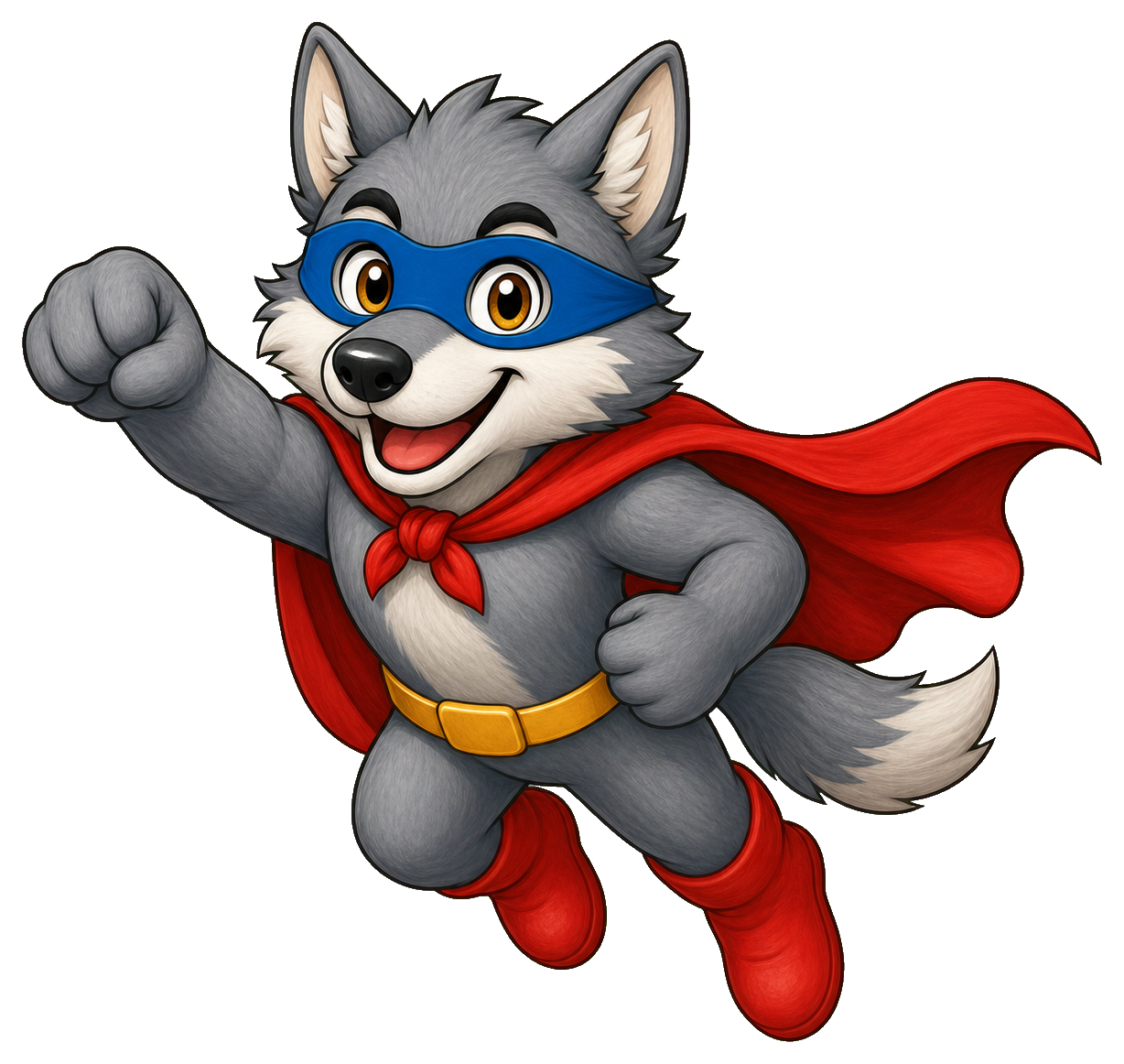 Preview for Superhero Wolf Sticker
