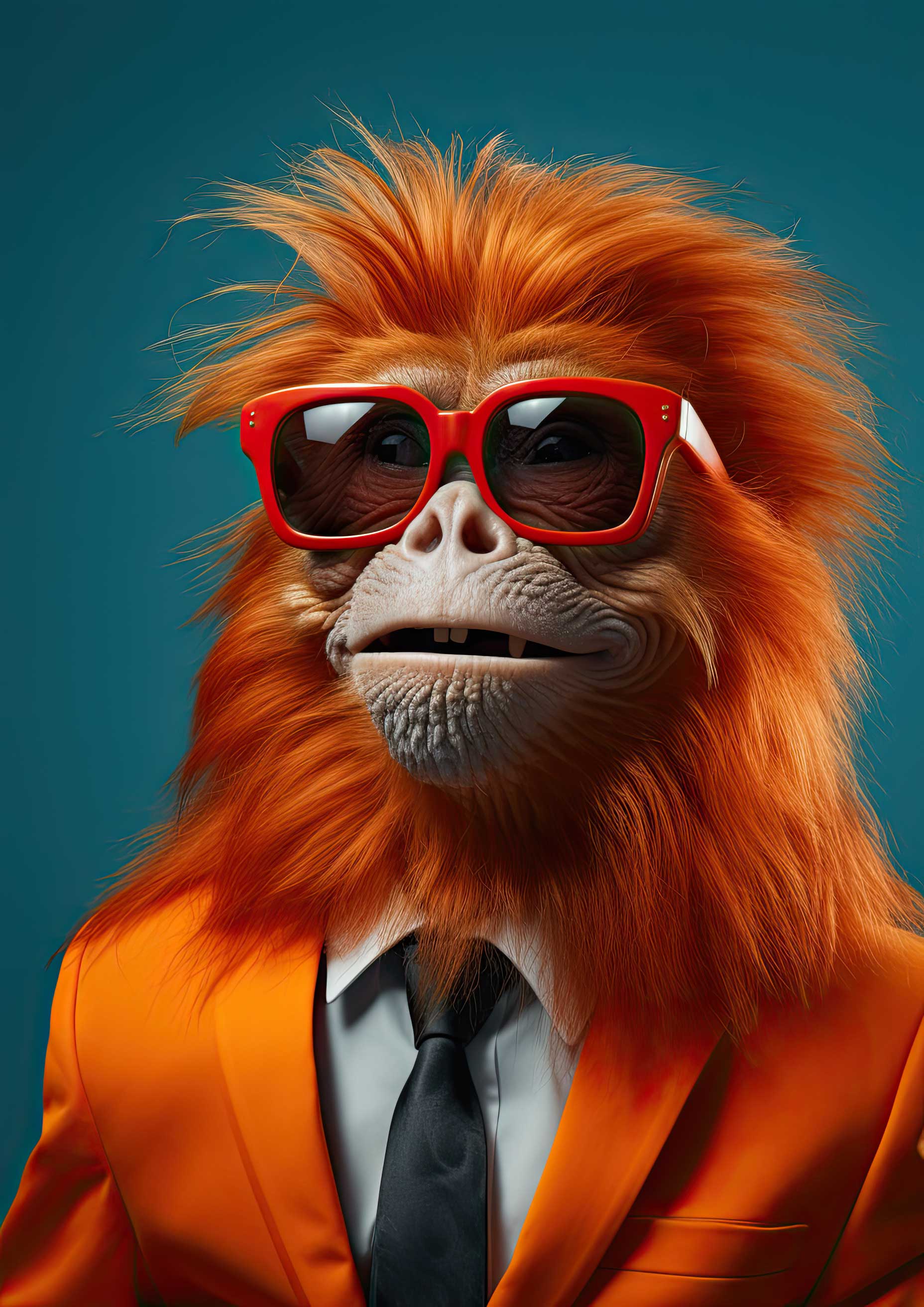 Preview for Stylish-orangutan-fashion-ai-animal-background-de32d