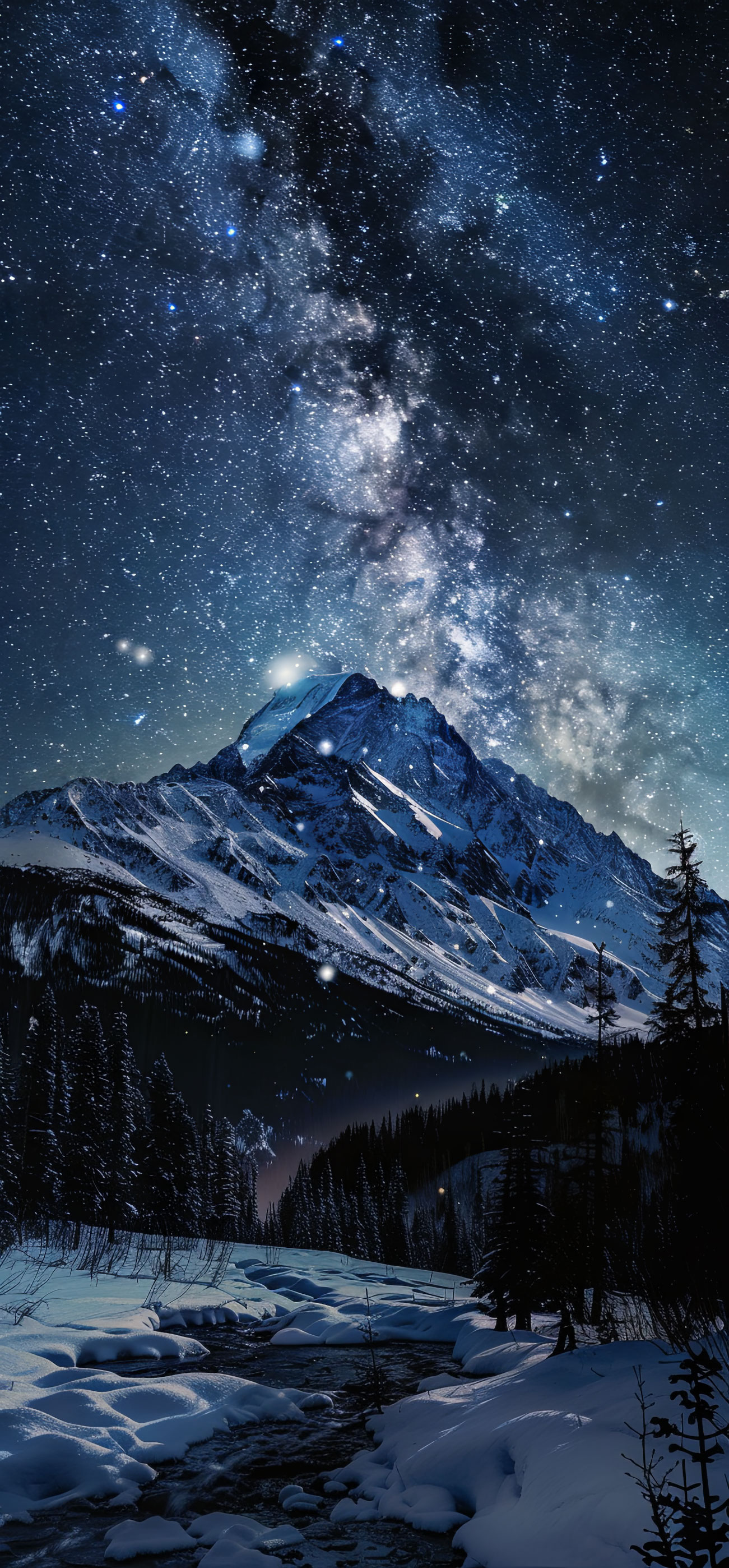 Preview for Snowy-mountain-under-starry-night-sky-astrophotography-phone-bac-2dec5