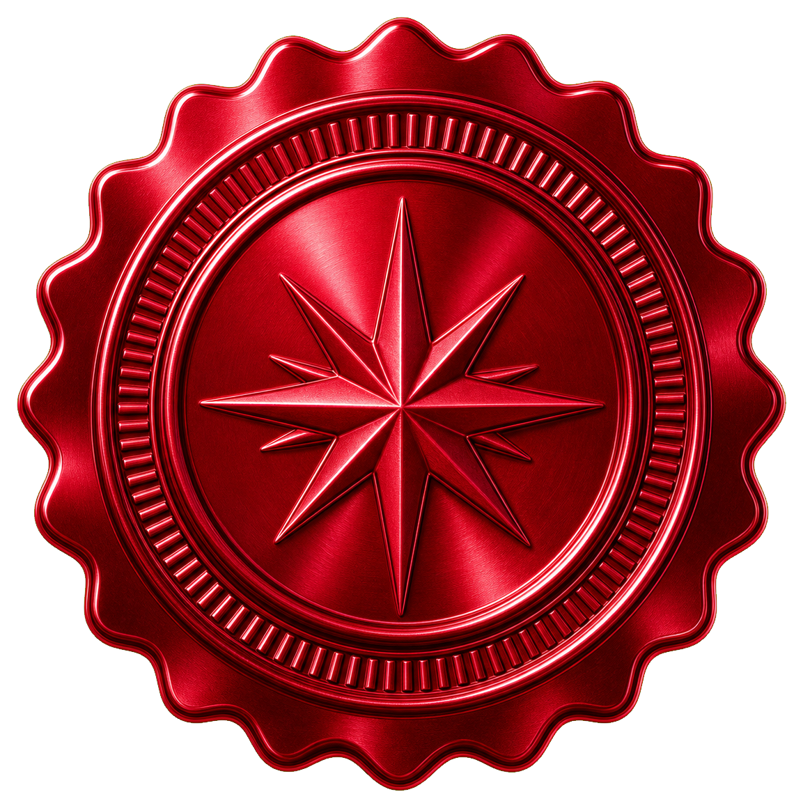 Preview for Ruby Starburst Foil Seal Sticker