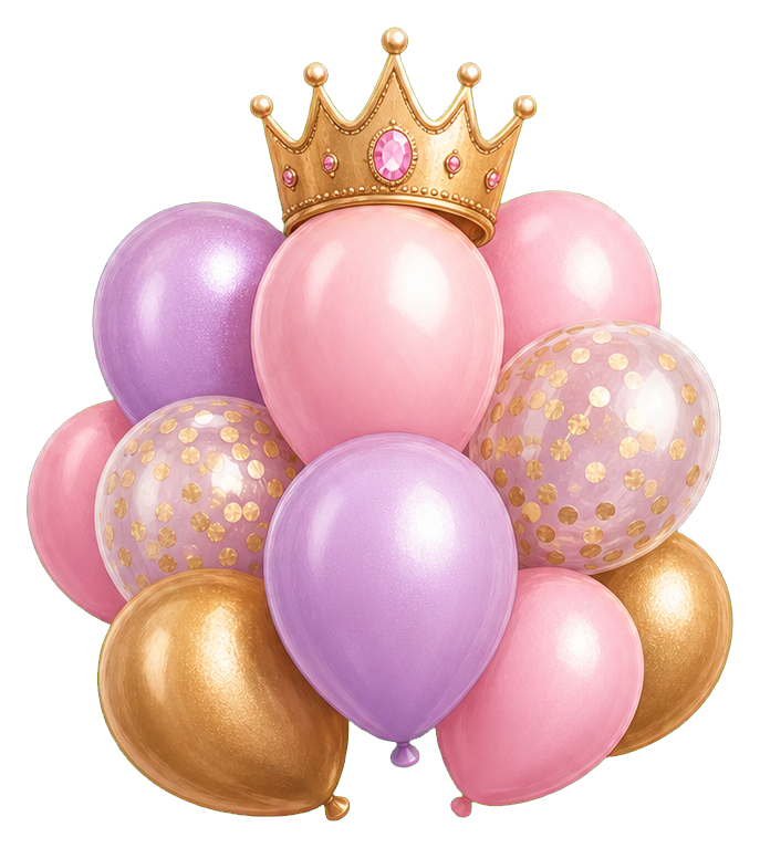 Preview for Crown Balloon Cluster Sticker