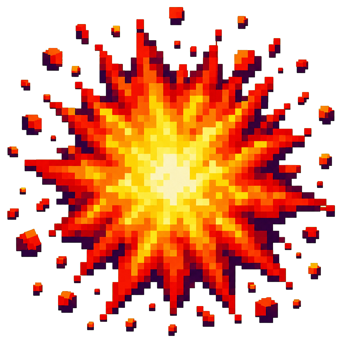 Preview for Pixel Explosion Burst Sticker