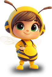 Preview for Cartoon-bee-character-sticker-2677a