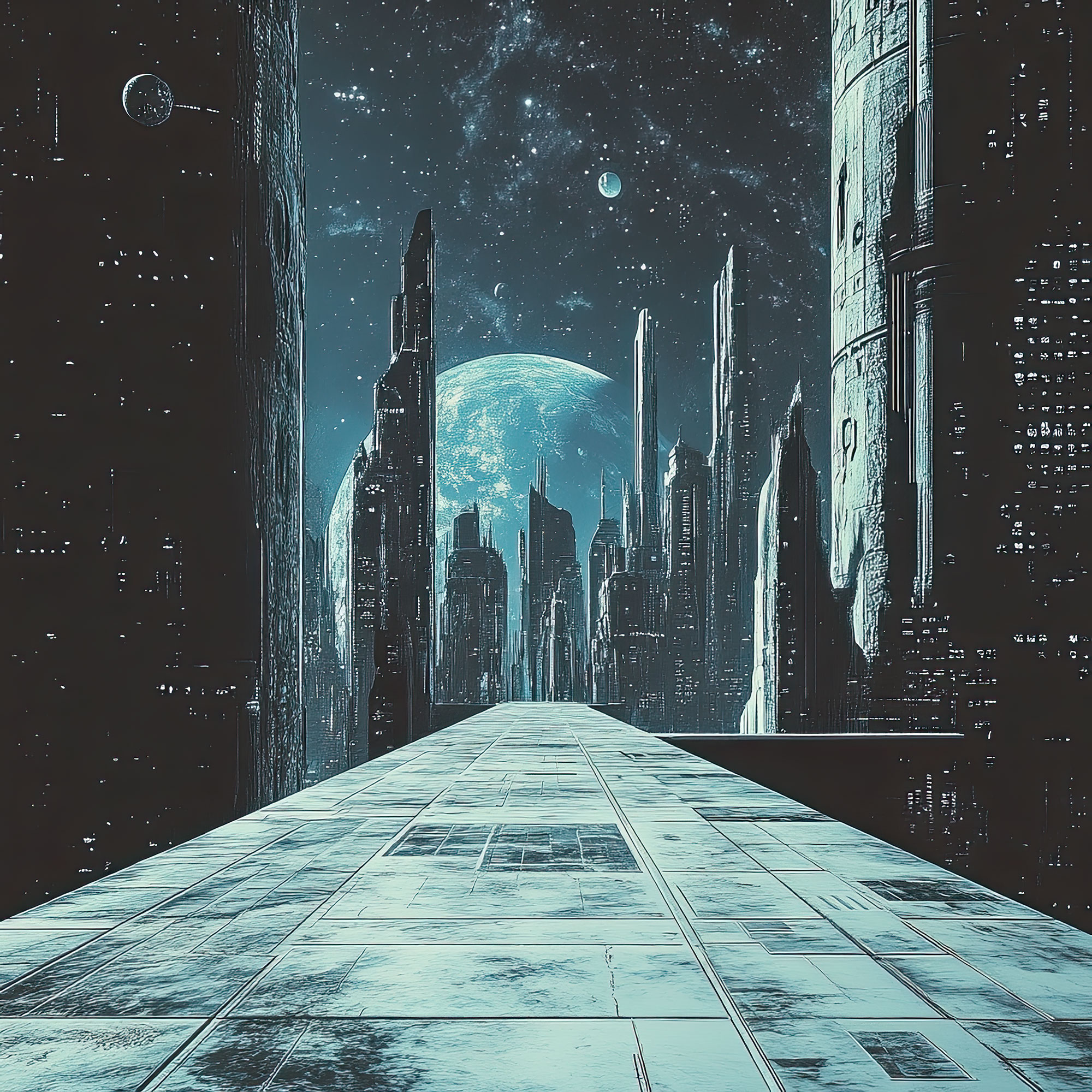 Preview for Futuristic-city-celestial-body-sci-fi-backdrop-background-79b68