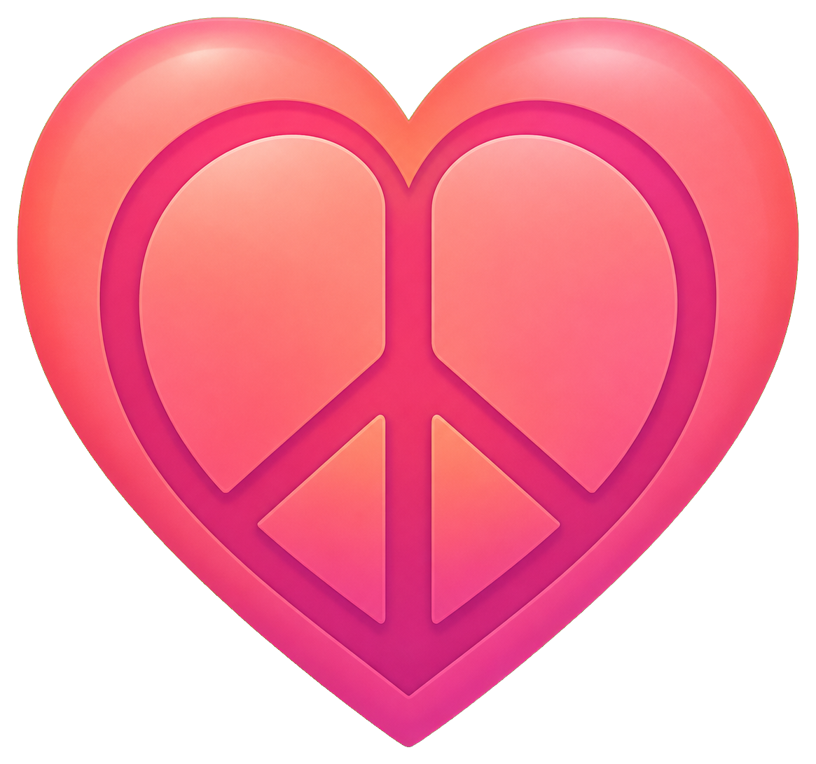 Preview for Heart Peace Symbol Sticker