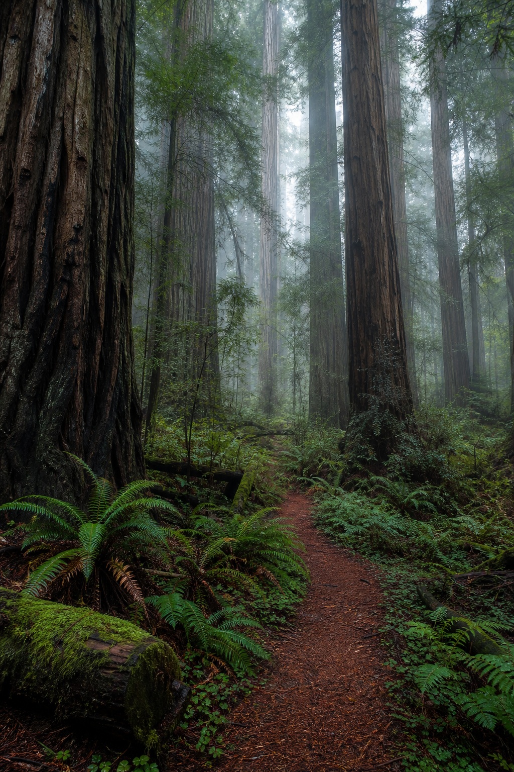Preview for Misty Redwood Forest Background