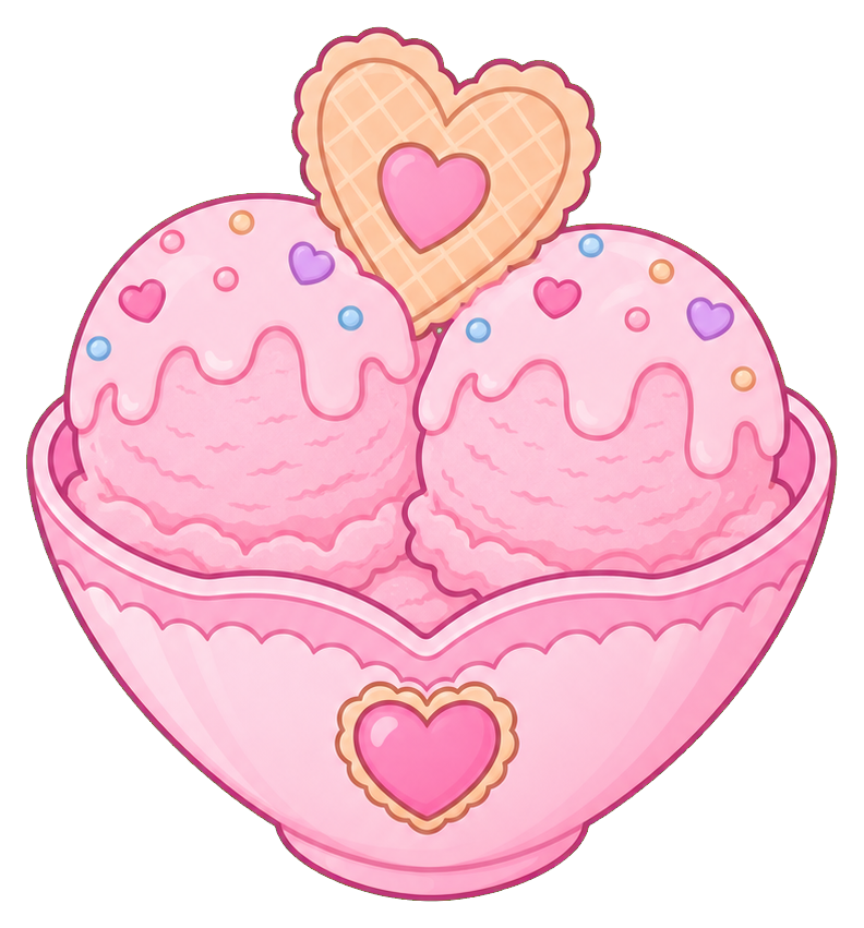 Preview for Pink Ice Cream Sundae Sticker