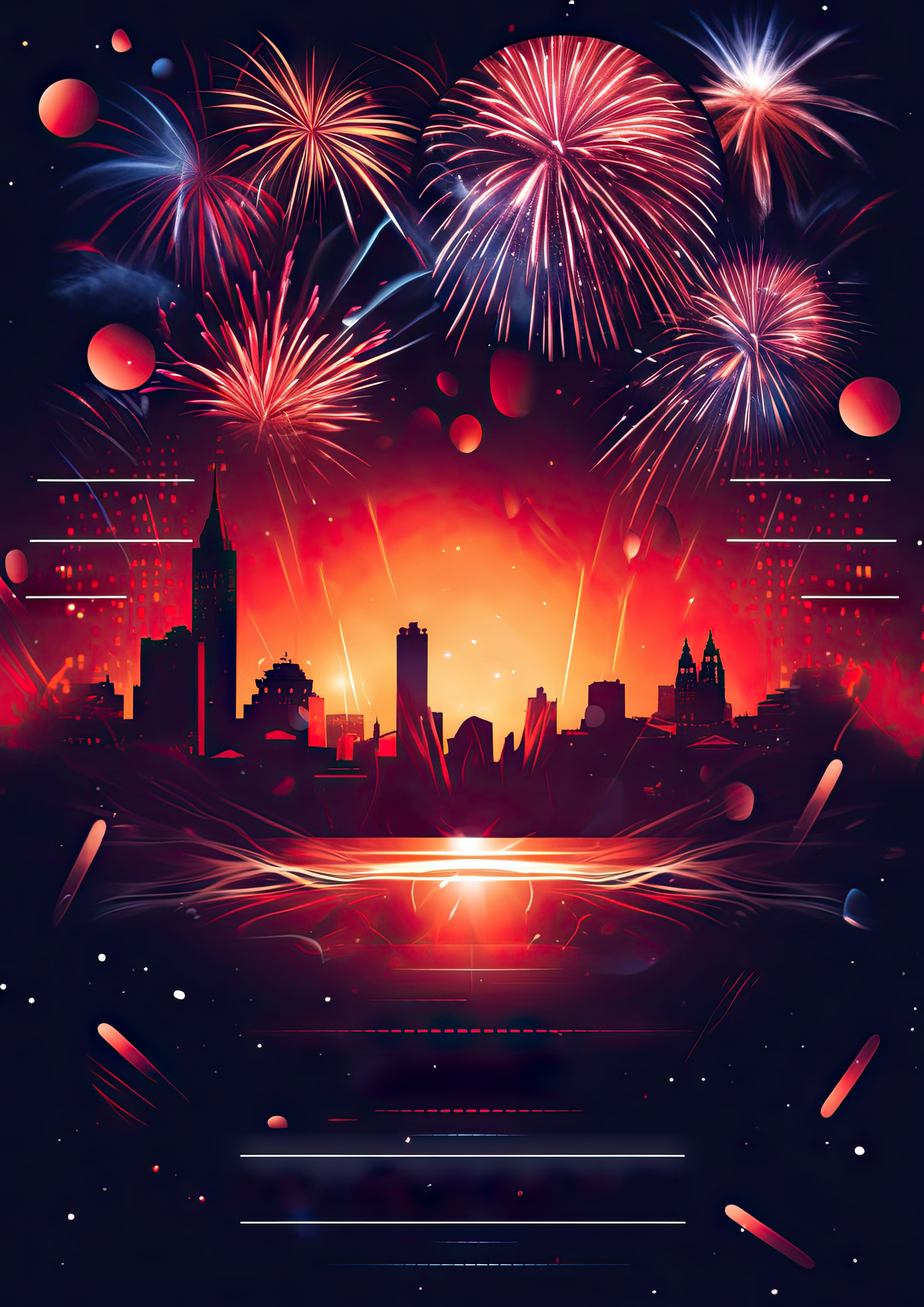 Preview for City-skyline-fireworks-dusk-new-year-background-ff0b6
