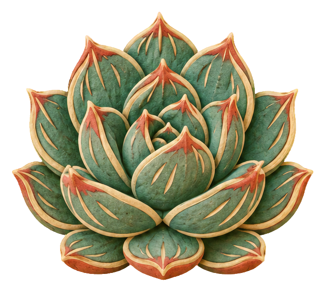 Preview for Sgraffito Desert Plants Echeveria