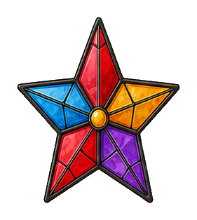 Preview for Stained Glass Star Sticker