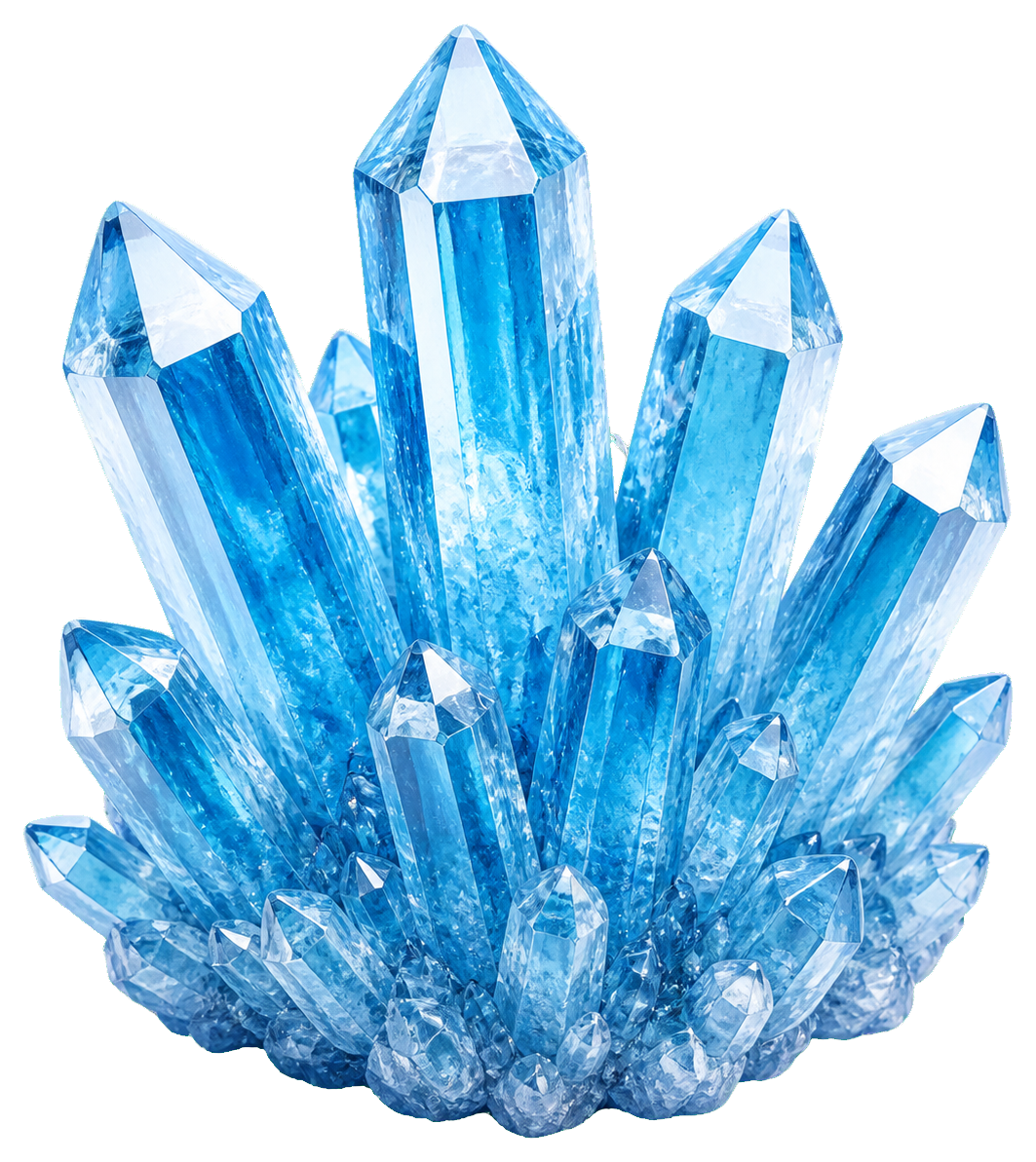 Preview for Icy Blue Crystal Cluster Sticker