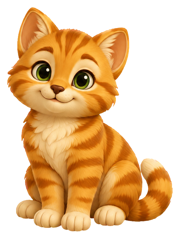 Preview for 3d Kitten Pals Ginger Sitting Kitten