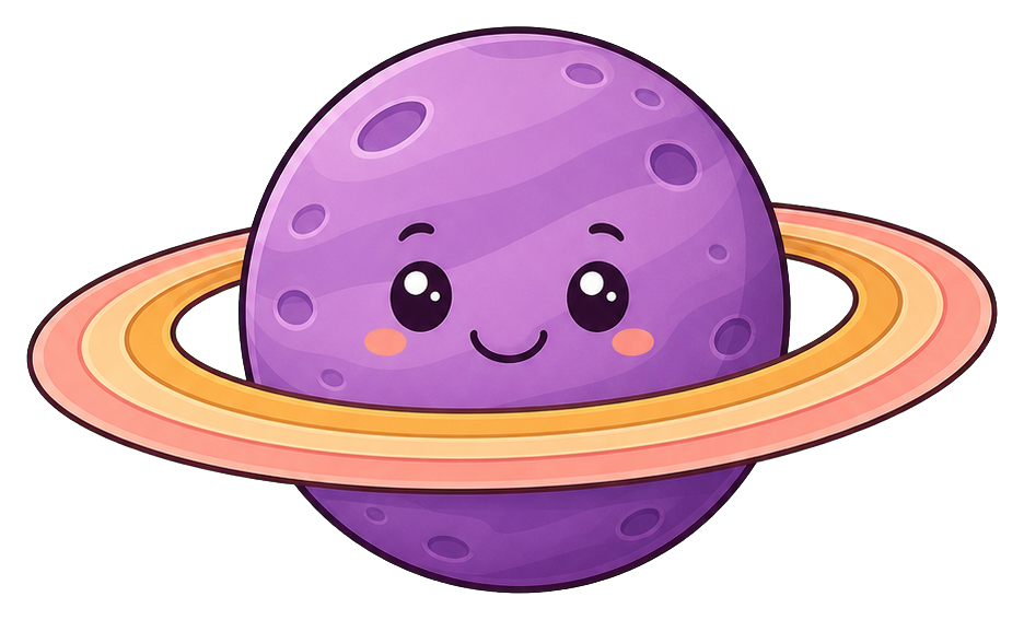 Preview for Ringed Purple Planet Sticker