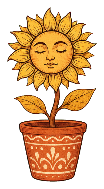 Preview for Sunflower Pot Emblem Sticker