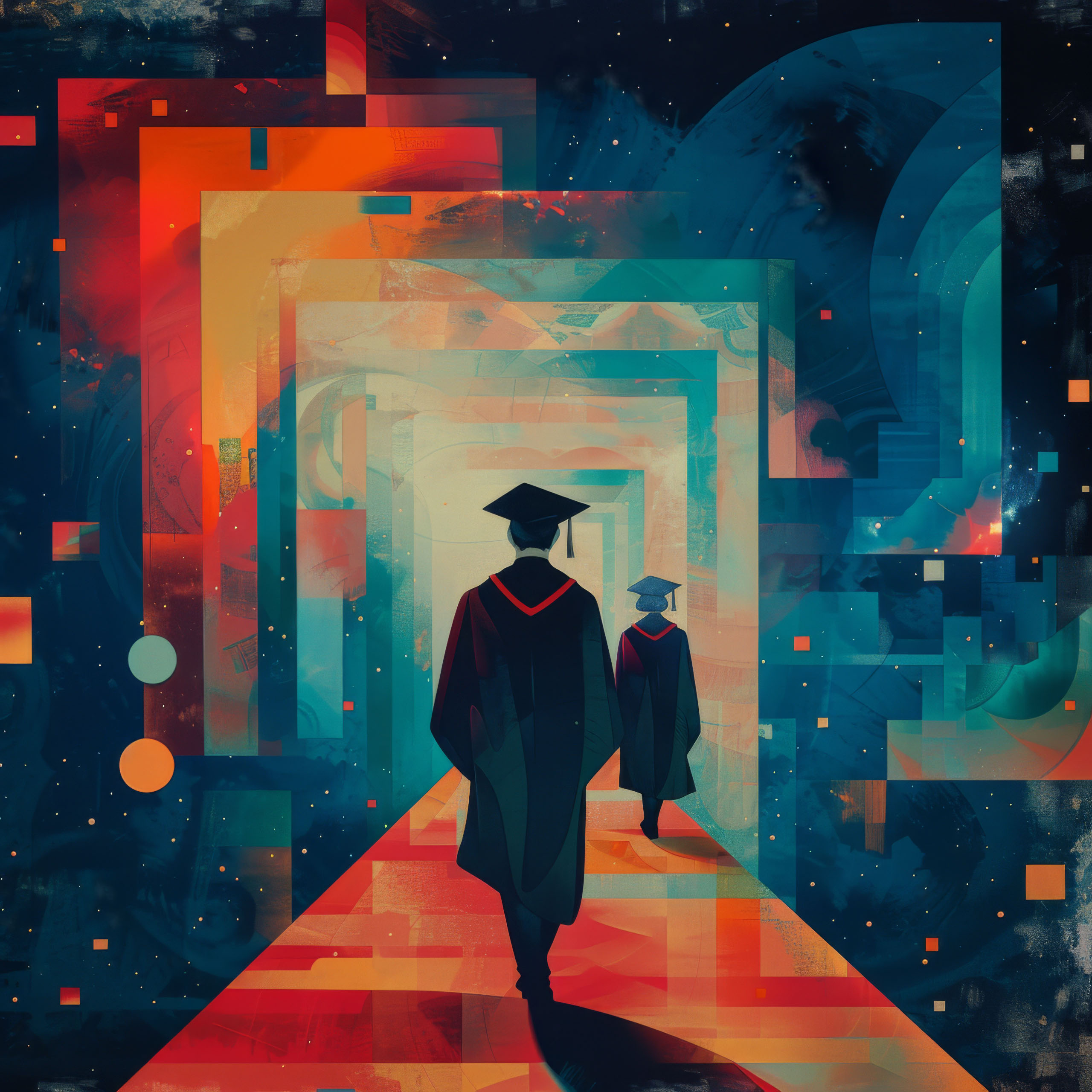 Preview for Graduates-through-vibrant-portal-graduation-background-025b9