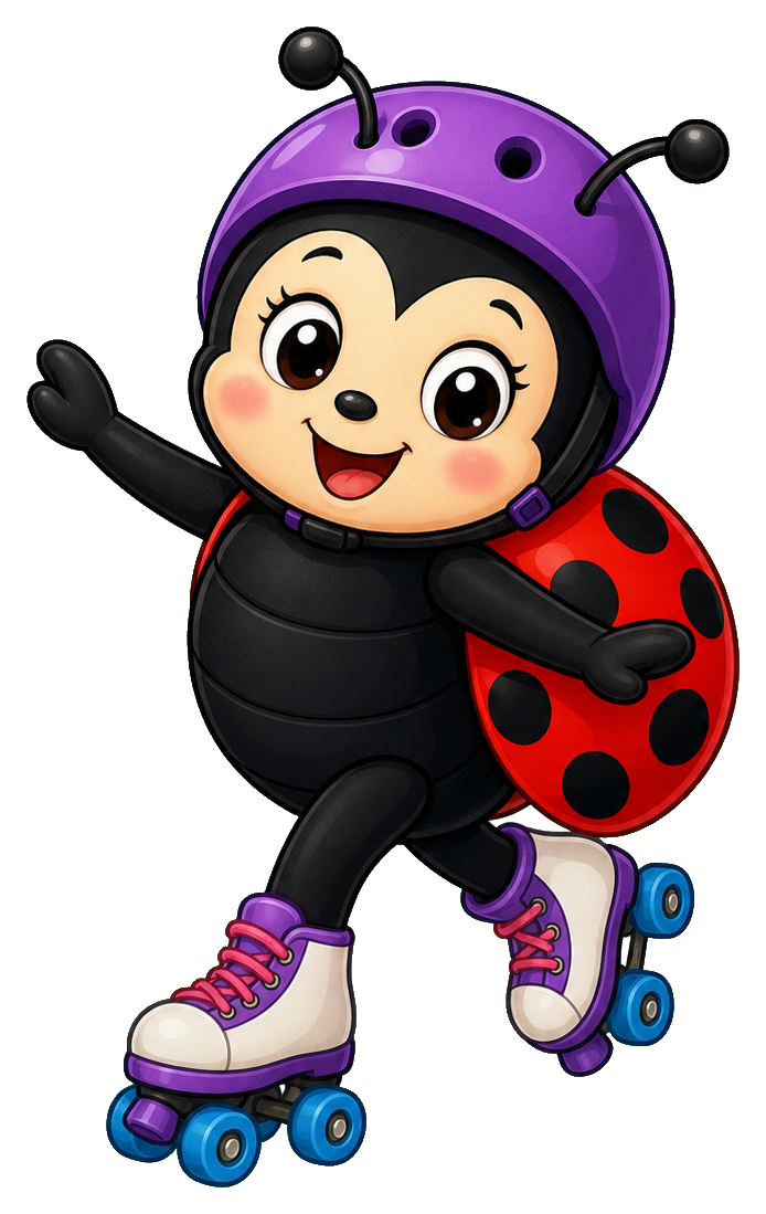 Preview for Roller Skates Ladybug Sticker