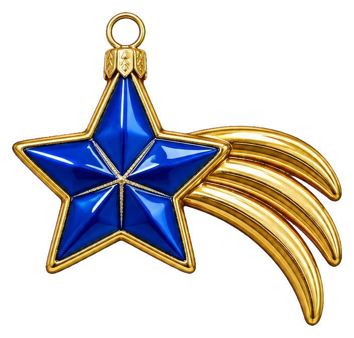 Preview for Blue Comet Christmas Ornament