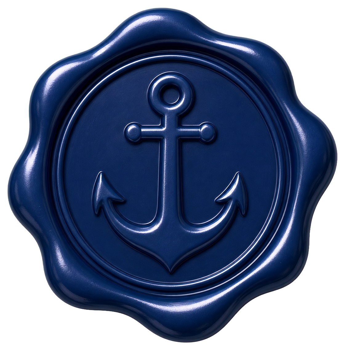 Preview for Navy Anchor Wax Seal Sticker