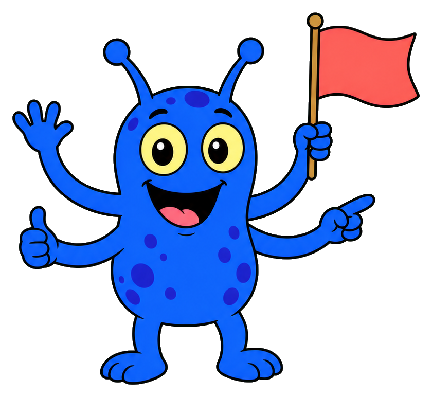 Preview for Funny Cartoon Alien Sticker
