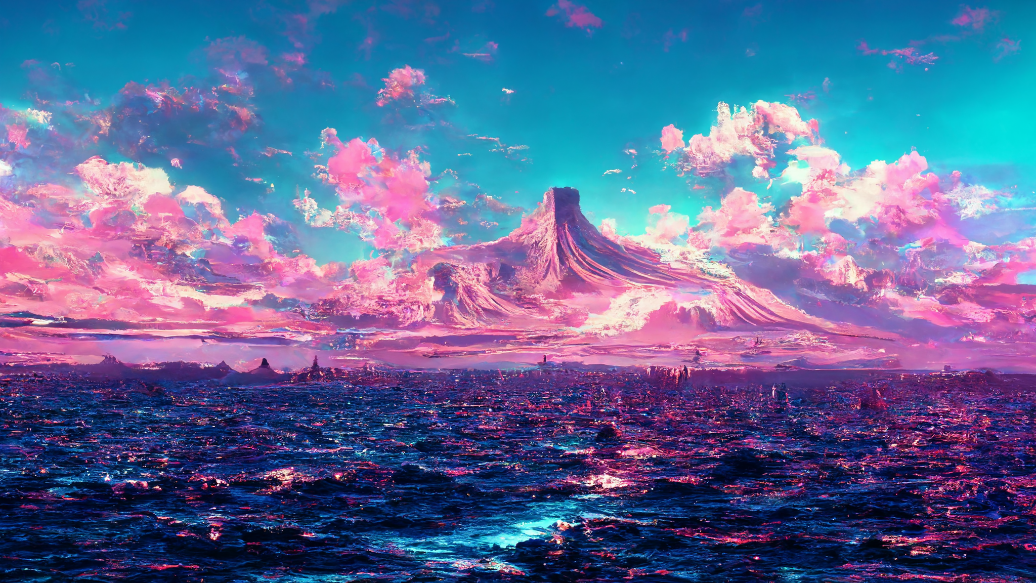 Preview for Vibrant-mountain-landscape-art-ai-images-background-e6393