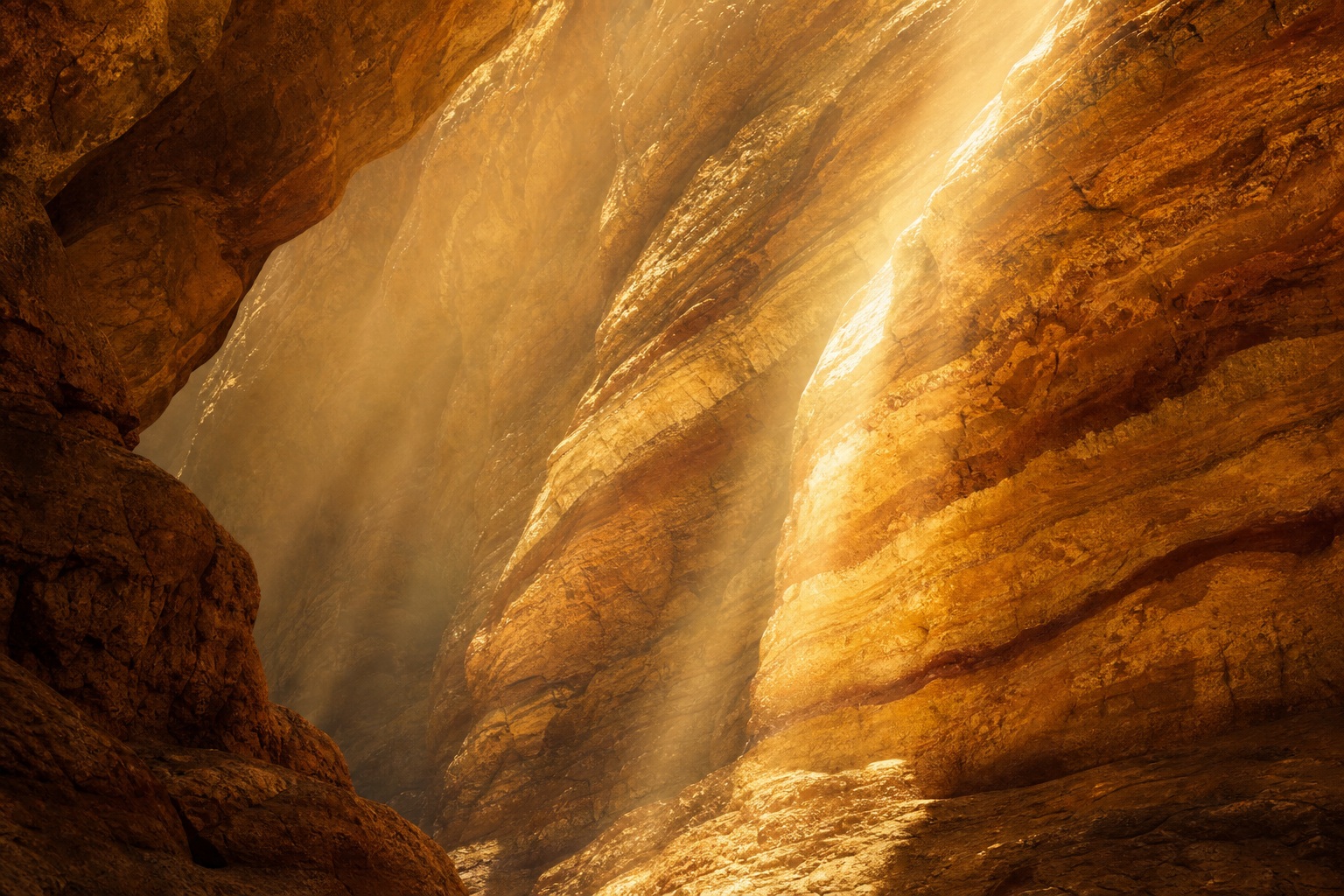 Preview for Canyon Light Shafts Stock Background