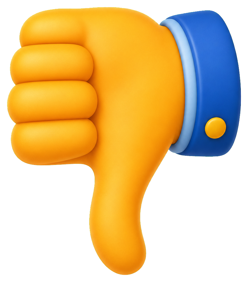 Preview for Thumbs Down Reaction Hand Sticker