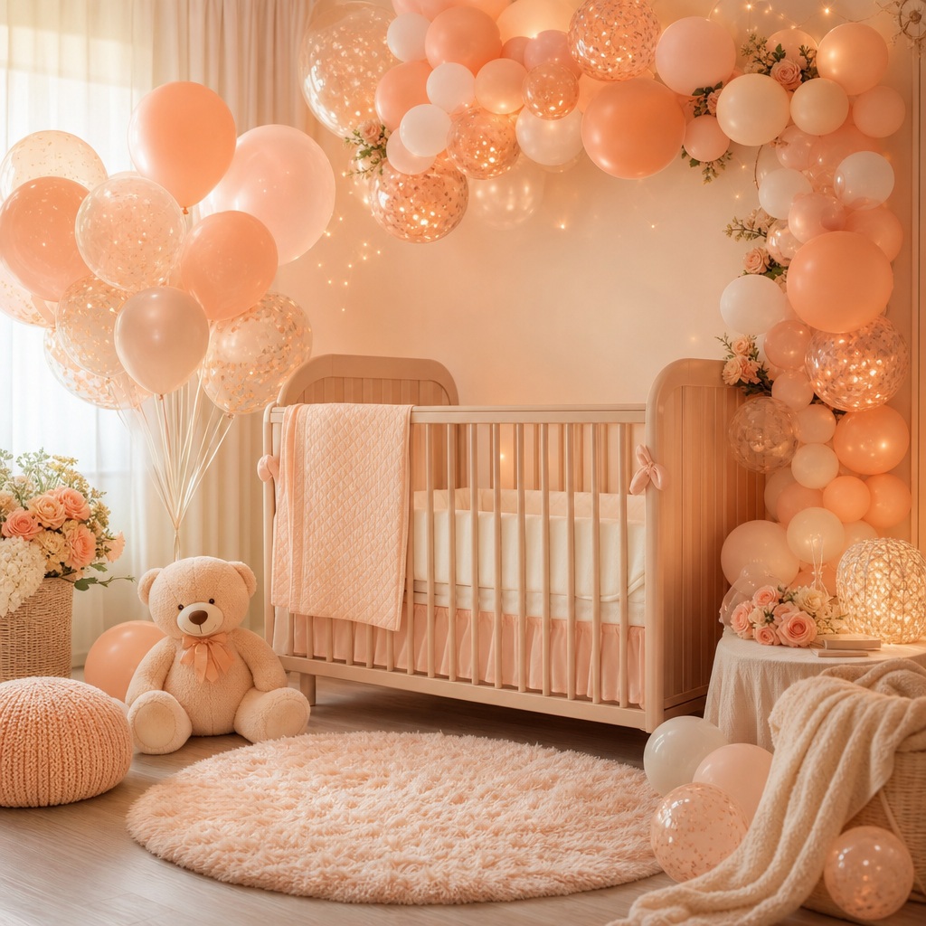 Preview for Pastel Baby Shower Balloons Stock Background