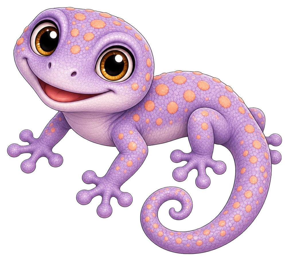 Preview for Smiling Gecko Sticker For Fun Designs