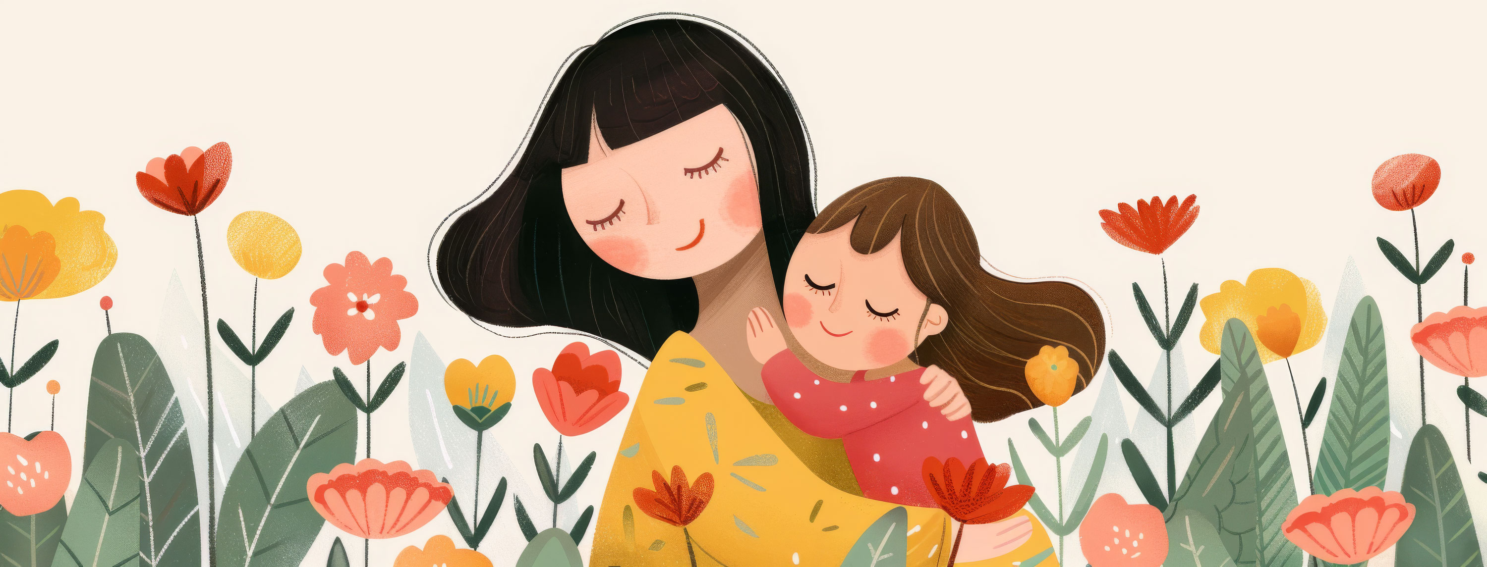 Preview for Mother-child-flower-field-mothers-day-background-5e2df