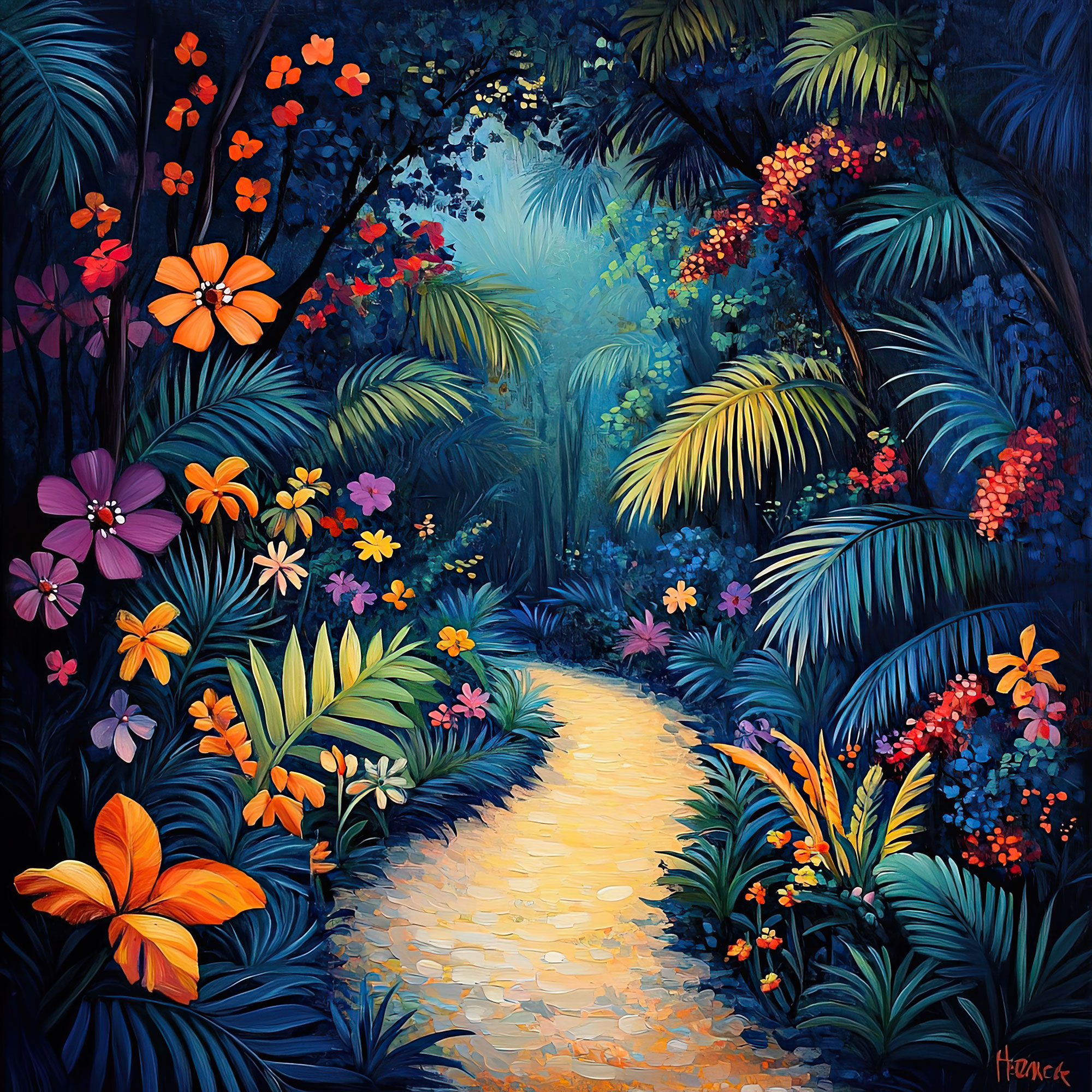 Preview for Jungle-pathway-art-nature-backdrop-background-23f8d