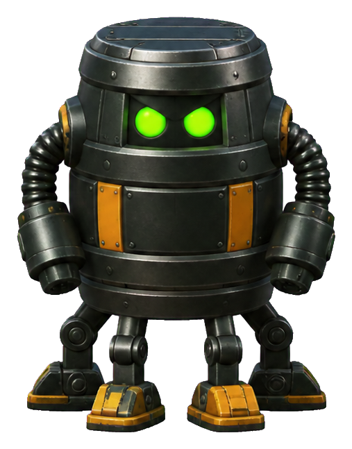 Preview for Toxic Barrel Bot Evil Robot Sticker