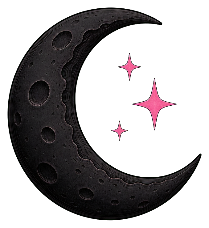 Preview for Black Crescent Moon Sticker