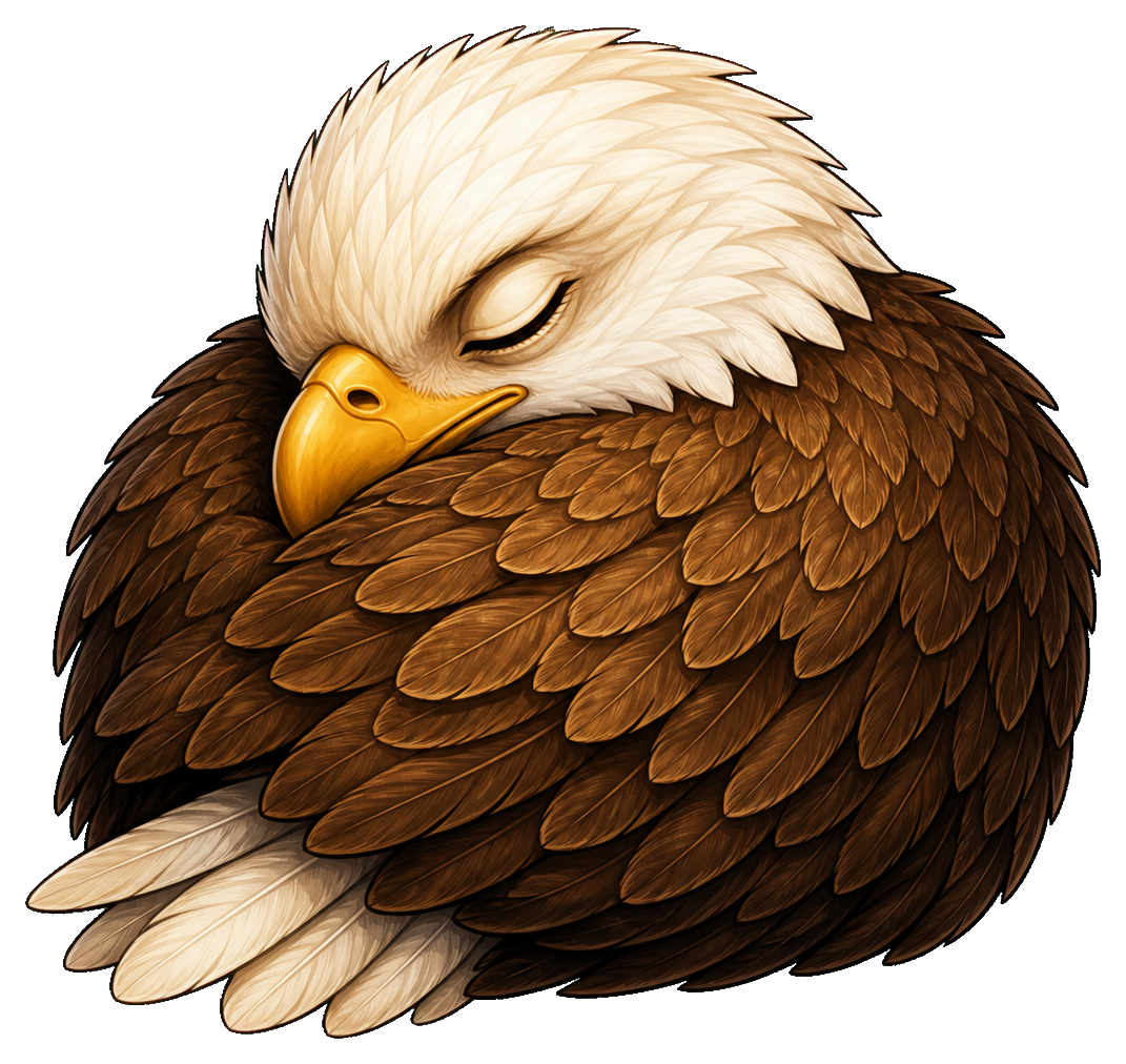 Preview for Sleepy Eagle Sticker