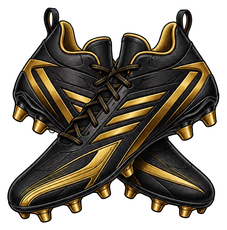 Preview for Black Gold Cleats Sticker