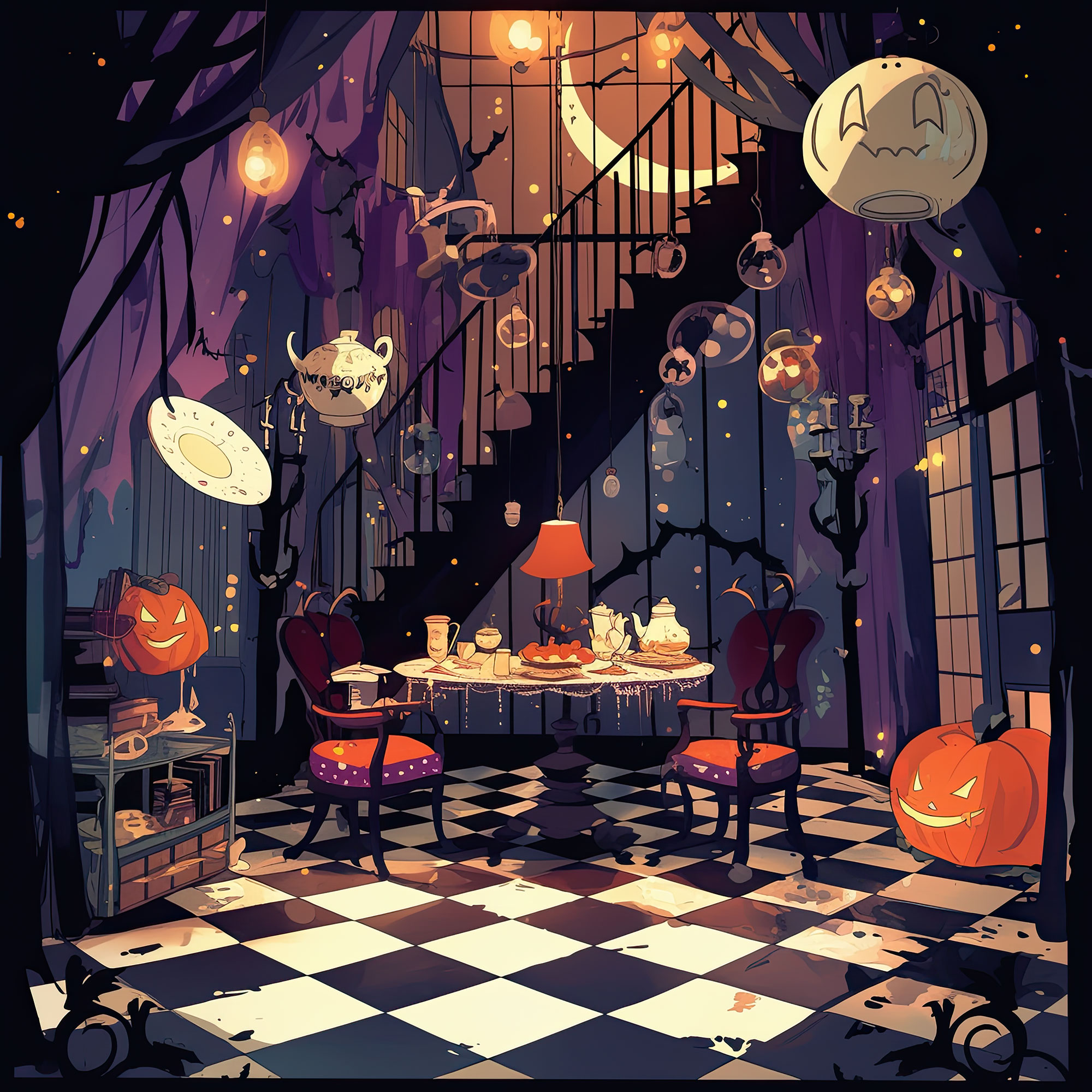 Preview for Halloween-dining-room-decor-interior-backdrop-background-0b3e9