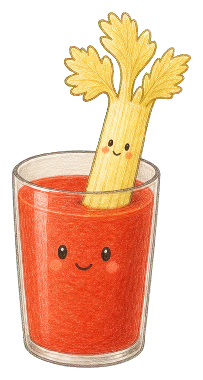 Preview for Tomato Juice Glass With Celery Stalk Sticker