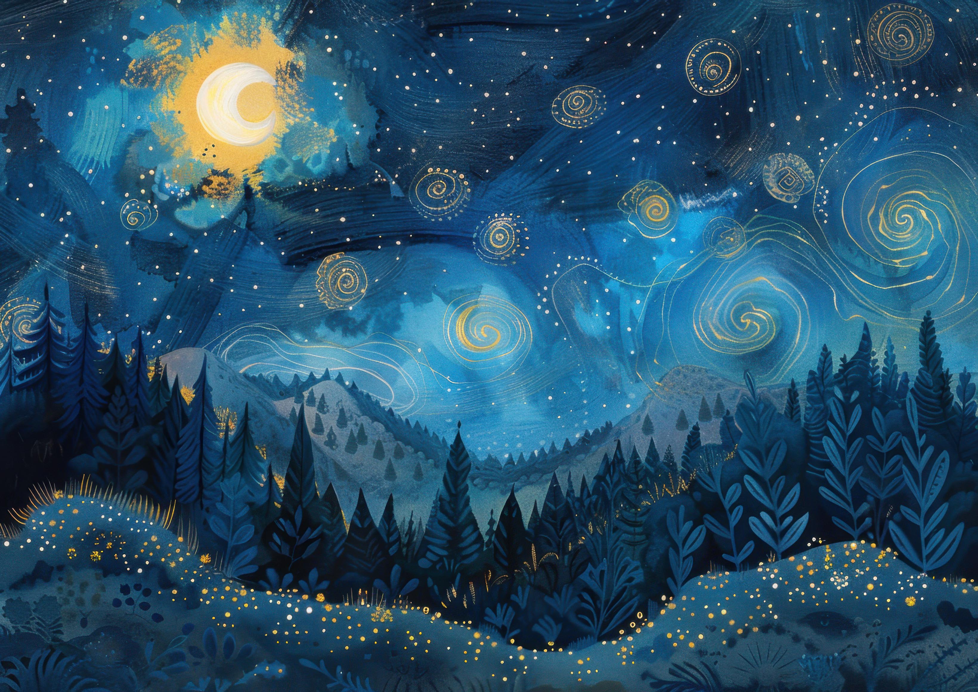 Preview for Starry-night-landscape-art-astrophotography-photo-background-8fbe5